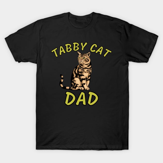 Tabby Cat Dad T-Shirt by Souls.Print